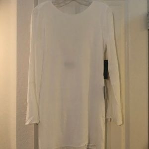 White open back midi dress